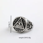 Kobine Men's Punk Triangle Eye Ring