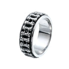 Kobine Men's Punk Turnable Chains Rings