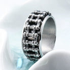 Kobine Men's Punk Turnable Chains Rings