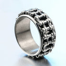 Kobine Men's Punk Turnable Chains Rings