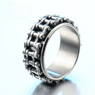 Kobine Men's Punk Turnable Chains Rings