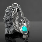 Kobine Men's Punk Turquoise Eagle Pendant Necklace