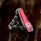 Kobine Men's Punk Vampire Coffin Ring
