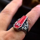 Kobine Men's Punk Vampire Coffin Ring