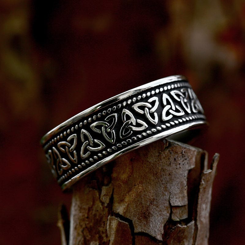 Kobine Men's Punk Viking Celtic Knot Ring