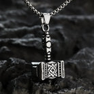 Kobine Men's Punk Viking Mjölnir Necklace