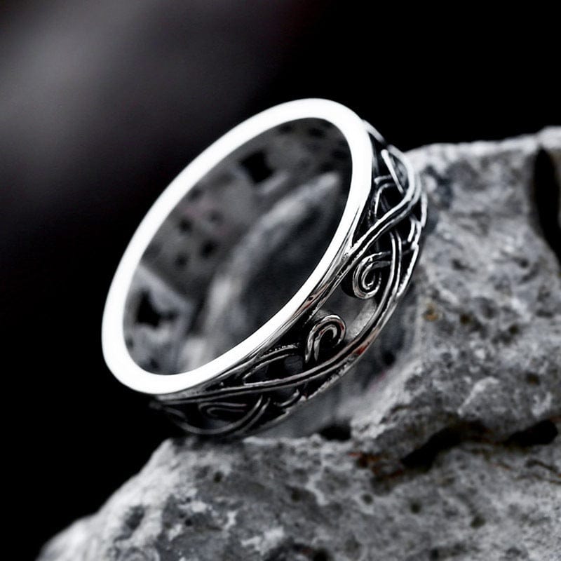 Kobine Men's Punk Viking Pattern Ring