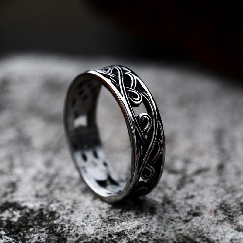 Kobine Men's Punk Viking Pattern Ring