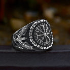 Kobine Men's Punk Viking Rune Ring