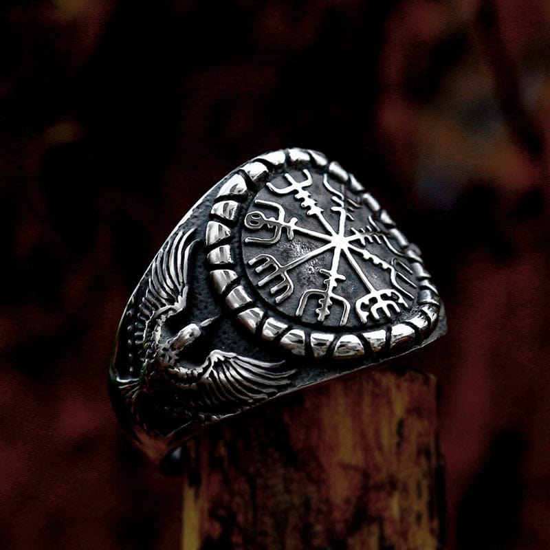 Kobine Men's Punk Viking Rune Ring