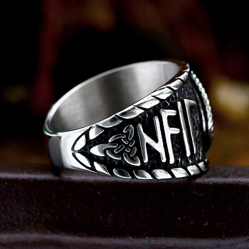 Kobine Men's Punk Viking Rune Ring