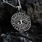 Kobine Men's Punk Viking Runes Celtic Tree of Life Necklace