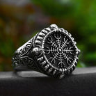 Kobine Herren-Punk-Wikinger-Totenkopfring