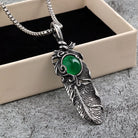Kobine Men's Punk Vintage Feather Necklace