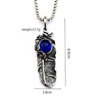 Kobine Men's Punk Vintage Feather Necklace