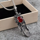 Kobine Men's Punk Vintage Feather Necklace