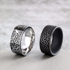 Kobine Men's Punk Vintage Tree Embossed Ring