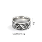 Kobine Men's Punk Vintage Tree Embossed Ring