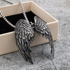 Kobine Men's Punk Vintage Wing Necklace