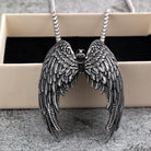 Kobine Men's Punk Vintage Wing Necklace