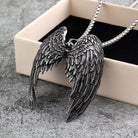Kobine Men's Punk Vintage Wing Necklace
