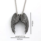 Kobine Men's Punk Vintage Wing Necklace
