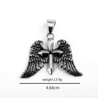 Kobine Men's Punk Wing Cross Necklace
