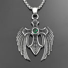 Kobine Men's Punk Wing Cross Pendant Necklace