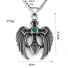 Kobine Men's Punk Wing Cross Pendant Necklace