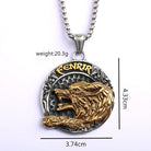 Kobine Men's Punk Wolf Necklace