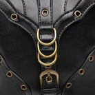 Kobine Men's Steampunk Skull Eyelet Multifunctional Faux Leather Bag