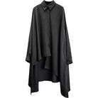 Kobine Men's Techwear Asymmetric Collared Long Sleeve Shirt