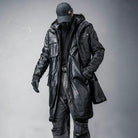 Kobine Men's Techwear Big Pocket Mock Two-piece Hooded Coat