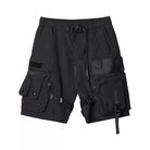 Kobine Men's Techwear Buckle Straps Large Pocket Cargo Shorts