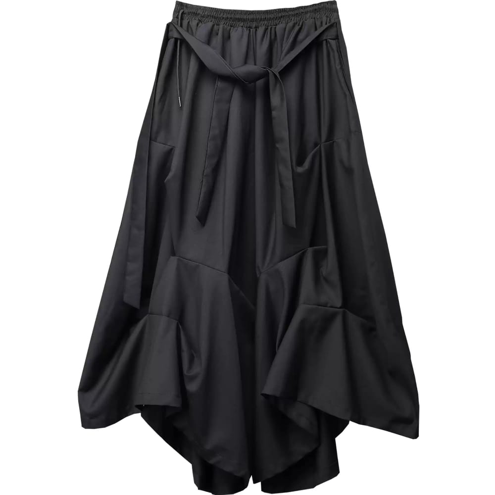 Kobine Men's Techwear Irregular Draped Loose Skirt Pants