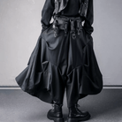 Kobine Men's Techwear Irregular Draped Loose Skirt Pants