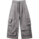 Kobine Men's Techwear Large Pocket Washed Loose Cargo Pants
