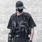 Kobine Men's Techwear Multi Buckle Straps & Multi-Pocket Vest
