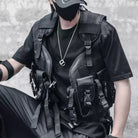 Kobine Men's Techwear Multi Buckle Straps & Multi-Pocket Vest