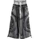 Kobine Men's Techwear Raw Edge Patchwork Wide Leg Pants