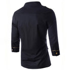 Kobine Multi Pocket Epaulette 3/4 Sleeve Dress Shirt