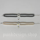 Kobine Pet's Gothic Double-layer Imitation Pearl Cat Choker