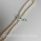 Kobine Pet's Gothic Double-layer Imitation Pearl Cat Choker