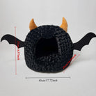Kobine Pet's Gothic Horn&Bat Wing Enclosed Cat Nest