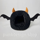Kobine Pet's Gothic Horn&Bat Wing Enclosed Cat Nest
