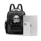 Kobine Steampunk Skull Embroidered Backpack