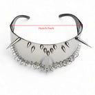Kobine Unisex Cyberpunk Ring Spiked Wrap Around Glasses