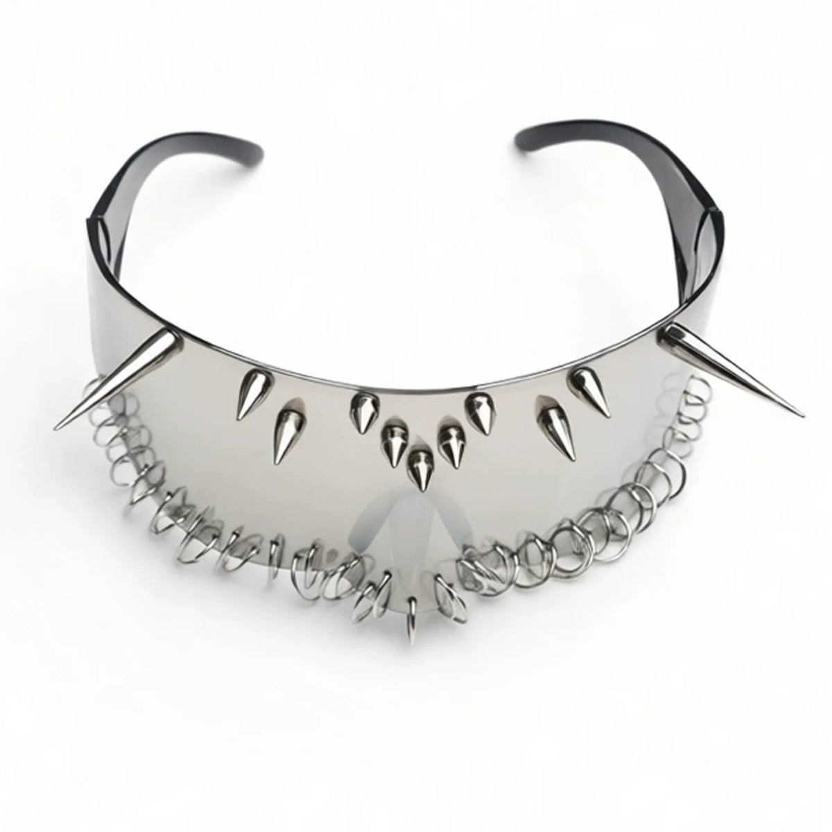Kobine Unisex Cyberpunk Ring Spiked Wrap Around Glasses