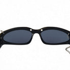 Kobine Unisex Cyberpunk Star Spiked Chained Glasses Sunglasses