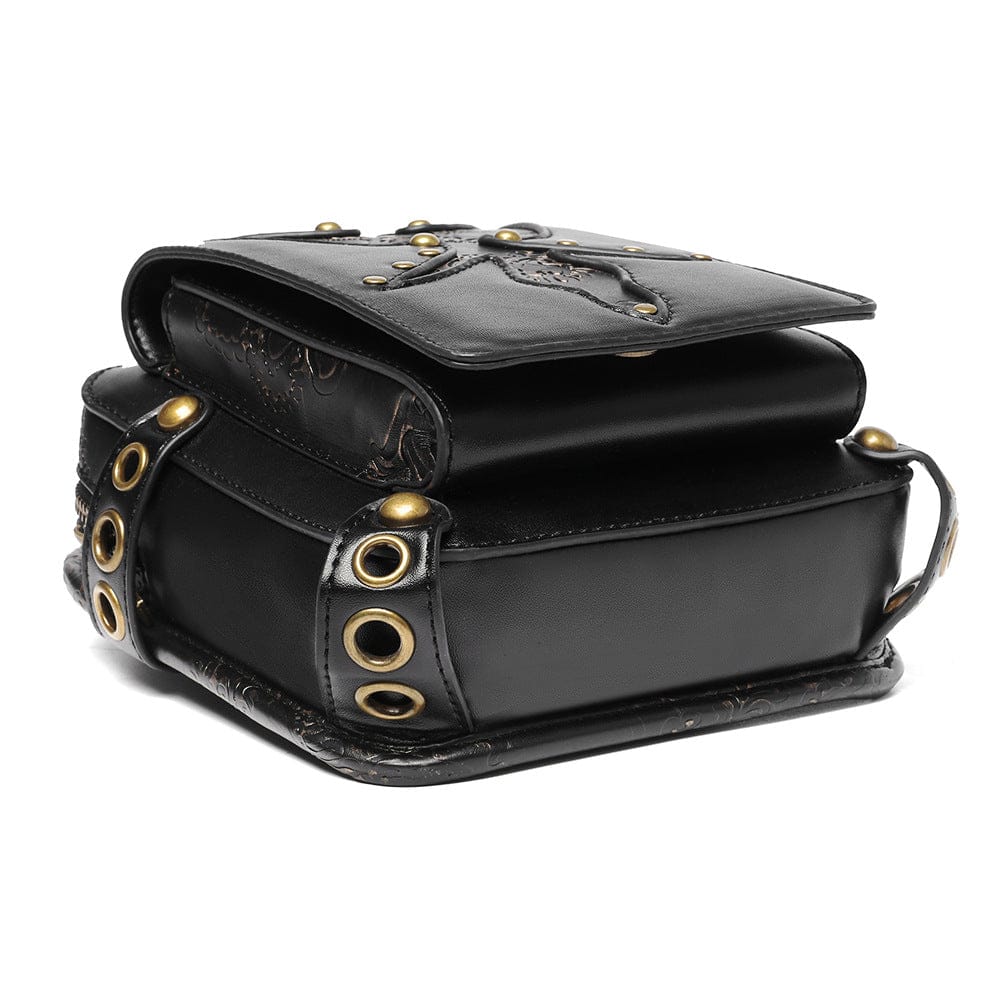 Kobine Unisex Gothic Embossed Rivet Waist Bag